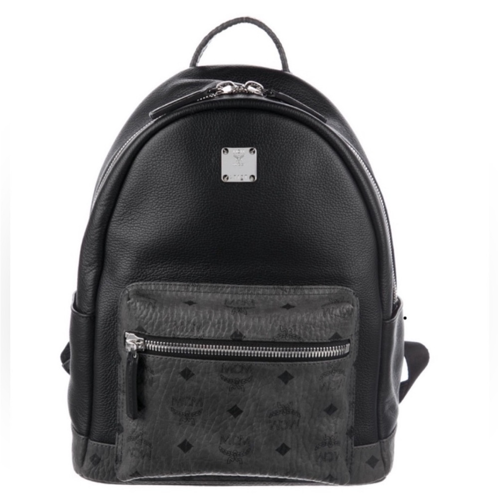 MCM Stark Visetos Top Handle Backpack Bookbag